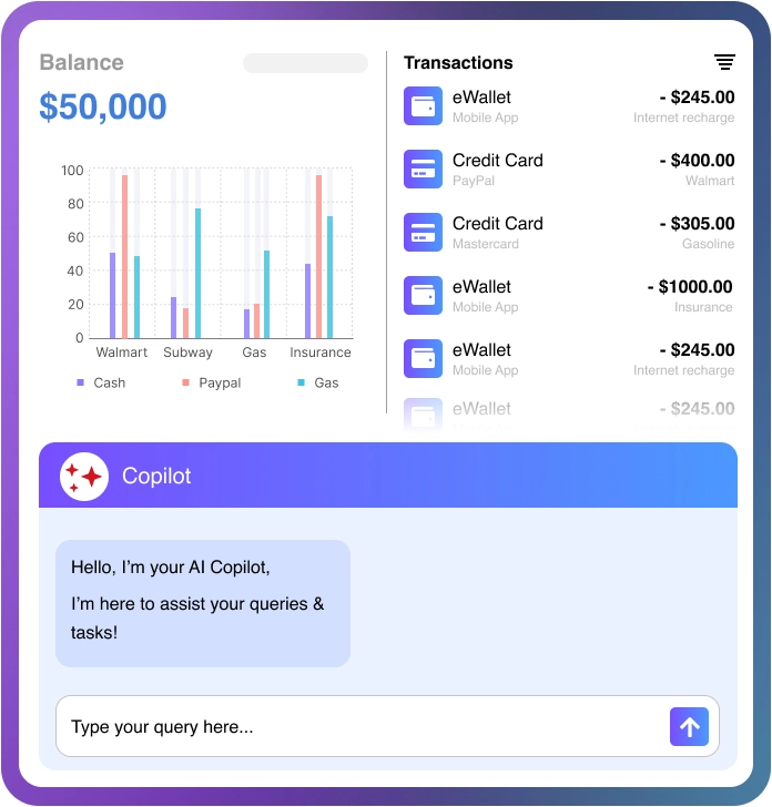<p>Illustration of AI copilot concept with digital assistant interface</p>